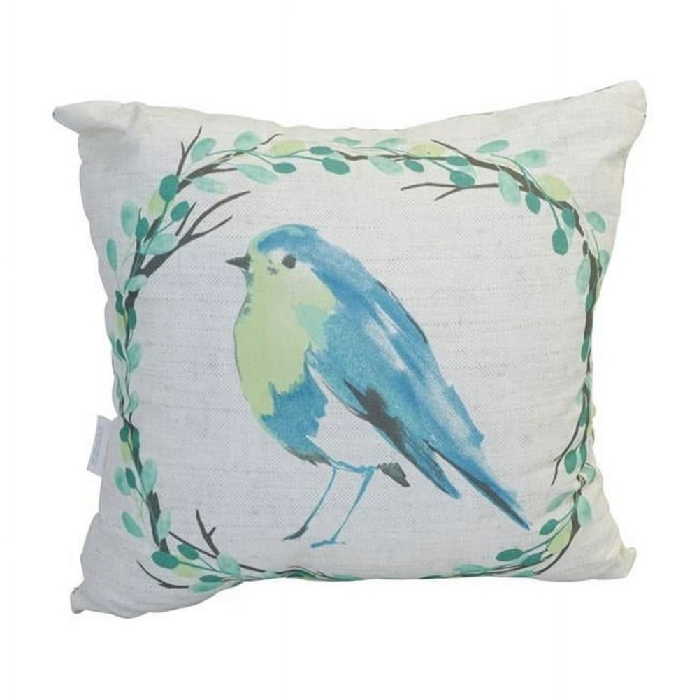 Hello Spring Spun Polyester Outdoor Double Sided Throw Pillows, Bird Song NWT